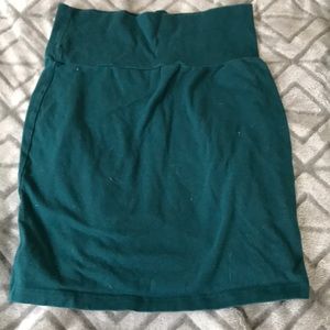 Hunter green mini skirt